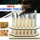 12Pcs/set Wood Carving Hand Chisel Tool Kit Wooden Professional Gouges F4Y4 S4J9