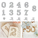 Lace Numbers Metal Cutting Dies Stencil Scrapbook Embossing Metal Card Craft Die