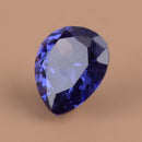 Large 5.38CT Blue Zircon Tanzanite Unheated 9X11mm Pear Shape of AAAA+ Loose Gem