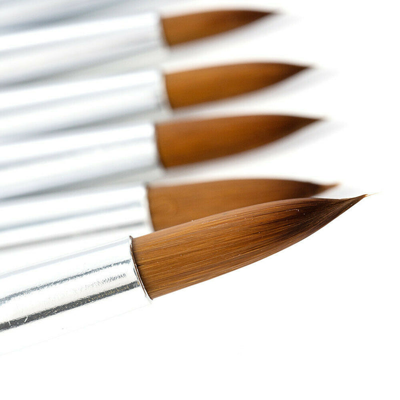 6X Kolinsky Sable Hair Acrylic Nail Brush Liquid Glitter Handle Manicure Tools