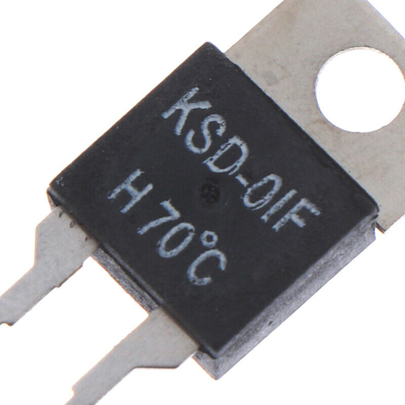 2Pcs  Normally Open Thermal Switch Temperature Sensor Thermostat KSD-01F 70  Pb