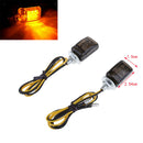 2 Pcs Left and Right Mini Tiny LED Turn Signals Universal for Motorcycles
