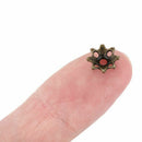 150 pcs Gift Bronze Tone Flower Bead Caps receptacle 8x3mm F5E7