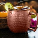 550ml Stainless Steel Hammered Moscow Mule Copper Plated Mug Beer Cup Drinkware