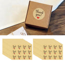 600Pcs Handmade Thank You Stickers Round Kraft Paper Labels DIY Birthday Decor