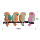 Four Parrot Animal Sequins Patches For Clothing Iron On Embroidered Applique TEU