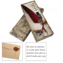 1Set English Calligraphy Feather Dip Pen Writing Ink Set Stationery Gift Bo