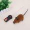 Wireless Electric RC Flocking Rat Toys Pet Cat Remote Control Mouse (Brown) A