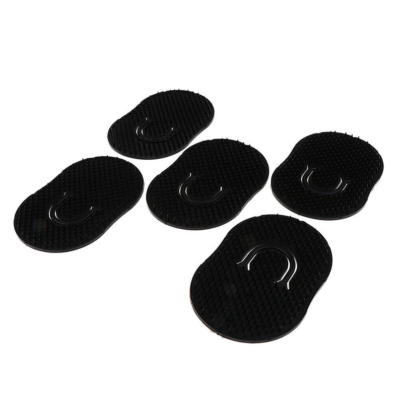 5 Pieces Round Black Palm Brush for Men, Portable Hair Brushes Beard Shampoo