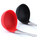 1pc silicone head stainless steel handle spoon cooking tool kitchen accesso Q9P9