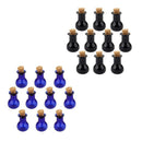 20pcs Mini Small Fancy Empty Glass Bottle Wishing with Cork Necklace Pendant