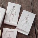 4pcs Halloween Cross Skeleton Molds Silicone Candy Soap Mold Baking Mould
