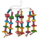Colorful Parrot Macaw Cage Chew Toys Pet Bird Conure Swing Scratcher