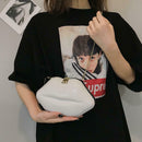 Lips Women PVC Handbags Chain Messenger Bags Shoulder Party Clutch (White)