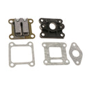 Inlet Reed Valve Gasket Manifold Intake Pipe Set for 47cc 49cc Engine Carburetor