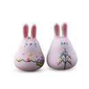 5X(Exquisite hand-made ceramic wind chimes jewelry cute rabbit wind bell BeJ1I2)