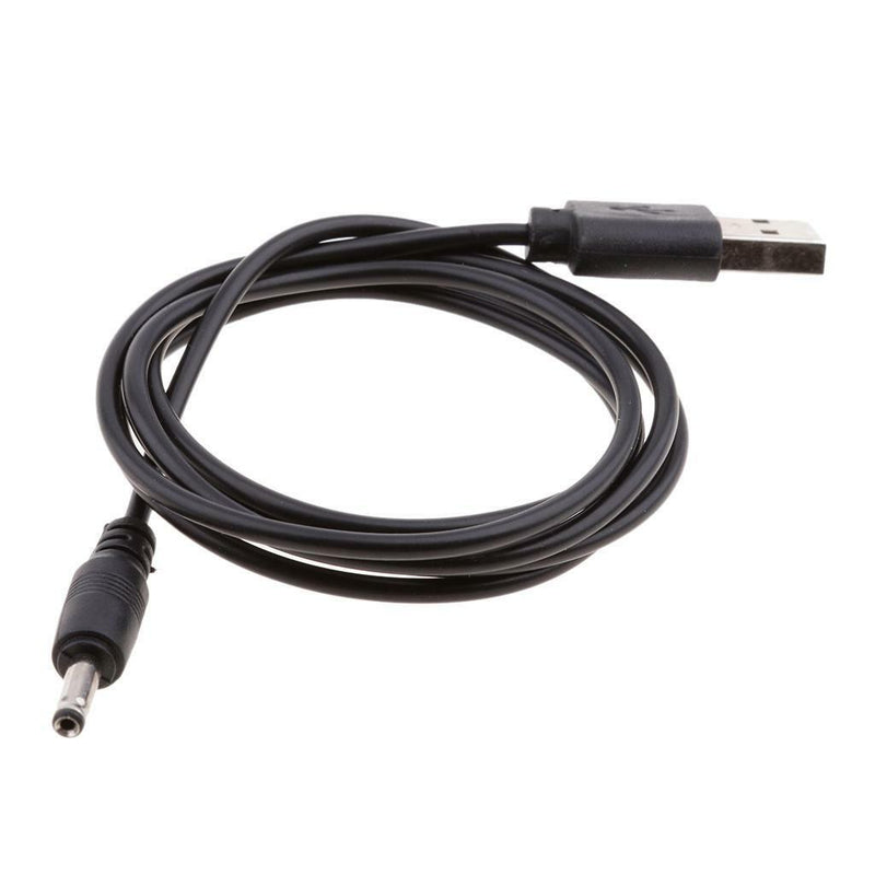 2pcs USB to 3.5x1.35mm Barrel Connector 5V DC Power Cable Jack Male, 1m/3ft