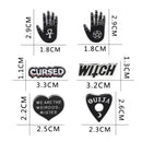 6PCS/Set Punk Enamel Brooch Pin Gift Shirt Collar Lapel Corsage Pin Jewelry FT