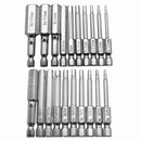 20pcs 60mm Long Magnetic Head Cross Hex Alloy Steel Screwdriver Bits Set Tools