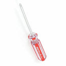 Red + Transparent Plastic Handle 4mm Magnet Tip Tri-Wing Head Screwdriver B8N1