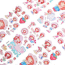 6 Sheets Cute Strawberry Girls Scrapbooking Bubble Stickers Reward Kids Toys JR