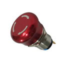 19mm Self Locking Emergency Stop Push Button AC 220V 5A 1NO 1NC Red