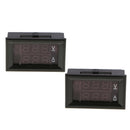 2pcs LED Digital Voltmeter Ammeter DC 0-100V 0-20A Amp Volt Meter R/R+R/B