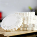 100 Pieces white Lace Round Doilies Cake Packaging Pads Wedding Tableware D