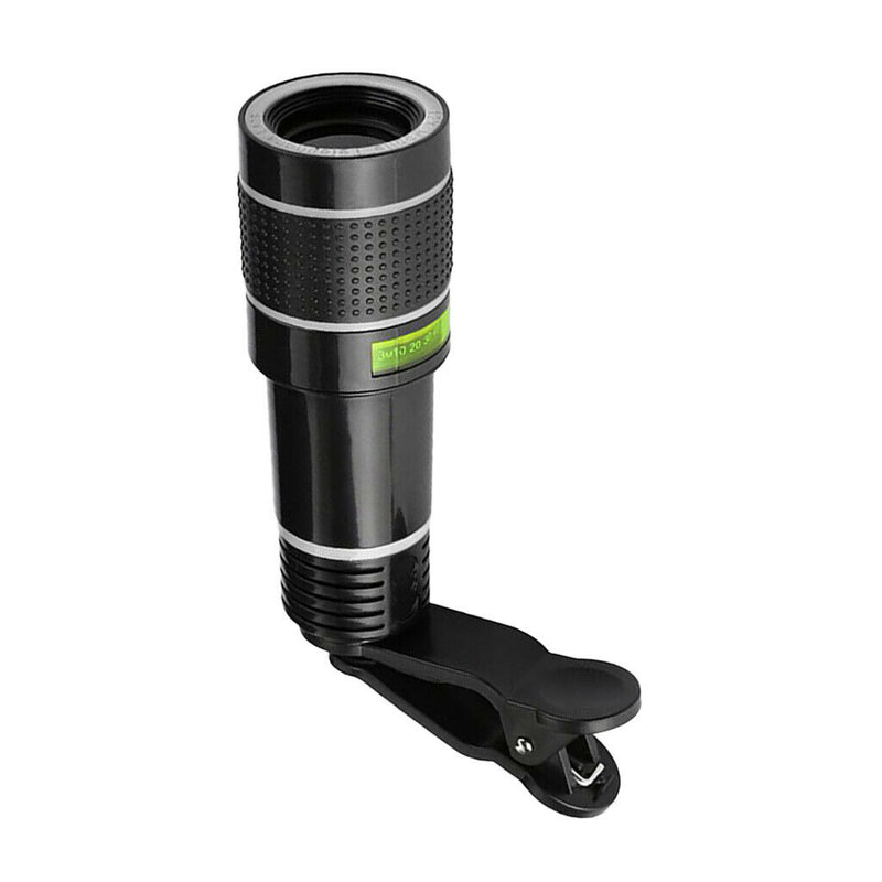Mobile Phone Lens& Clip, 20X Zoom Adjustable Focus Length, Telescope Lens/