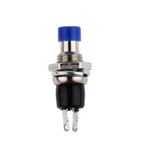 10pcs Momentary Switches 2pin SPST Button Release For Caravan Boat Camper - Blue