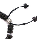 Tibetan Buddhism Vajra Charm Natural Coconut Shell Beads Bracelet for Men W