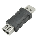 FireWire IEEE 1394 6-Pin Female to USB 2.0 Type A Male Adaptor Adapter C VGC
