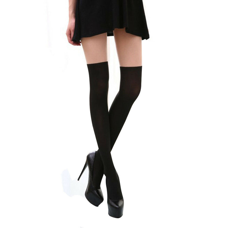 Women Tights Pantyhose Temptation Sheer Stockings Mock Suspender