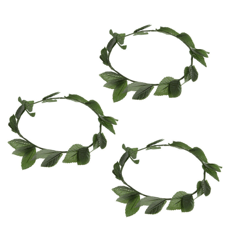 3-pack Roman Toga Laurel Green Leaf Wreath Headband Great Costume