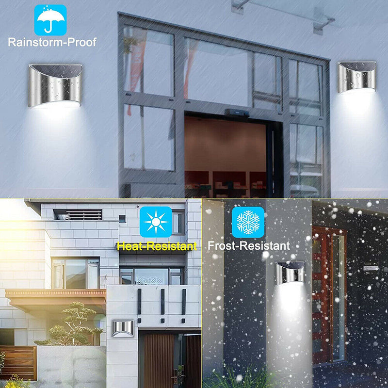 4LED 0.48W Solar Power Light PIR Motion Sensor Security Outdoor Garden Wall Lamp