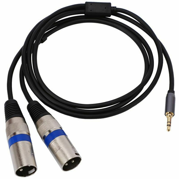 Multi-Function Audio Cable 3.5/6.35mm Male Jack to Double XLR Male Jack Cab