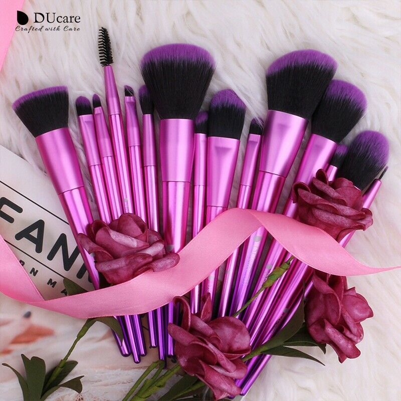 Ducare MakEUp Brushes 15Pcs Brushes for MakEUp Eyeshadow Foundation Powder  Z9Y5