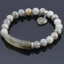 Natural Stone Bracelet Handmade Beaded Bracelets Elongated Stone Beads Rect F8J4