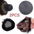 2PCs Women Ballet Dance Skating Snoods Hair Net Bun Cover Black Nylon Material Z
