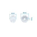 Glass Beads Rondelle Loose Bead Clear For DIY Bracelet Crafts Party Decor 6mm