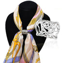 2 Pieces Luxury Scarf Buckle, Women Hollow Scarf Holder Ring Metal Elegant