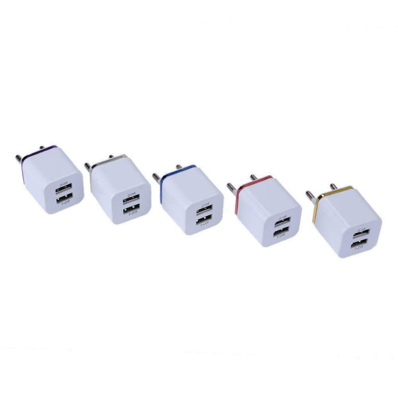 Universal EU Plug 2.1A 2 Port USB Double Charging Adapter USB Charger