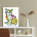5D DIY Full Drill Diamond Painting Flower Cat Cross Stitch Mosaic Kit Decor
