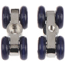 Sliding Door Roller  4 Wheels Home Room Wood Door Hanging Wheels Rail TrackB Kw