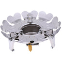 Lotus-Shape Camping Durable Stainless Steel Alcohol Stove for Outdoor Cooking