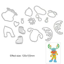 Cute Christmas Deer Cutting Die Stencil DIY Scrapbooking Album Card Craft