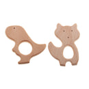 2pcs Natural Wood Baby Teething Ring DIY Teether Chewable Jewelry Finding