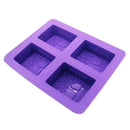 4-grids Rectangle Tree Soap Mold Cake Mold Silicone Mold Chocolate Mould W6Y5