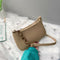 Women Solid Evening Clutch Shoulder Handbags PU Leather Totes Bags (Khaki)