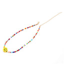 Bohemia Colorful Beads Smile Face Pendant Choker Necklace Clavicle Jewelry Gi JR